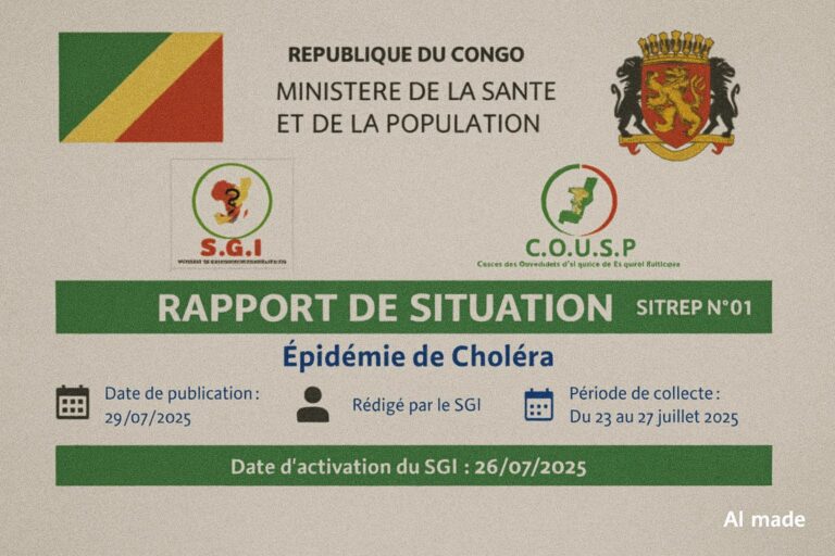 Choléra au Congo : l’État face au test sanitaire