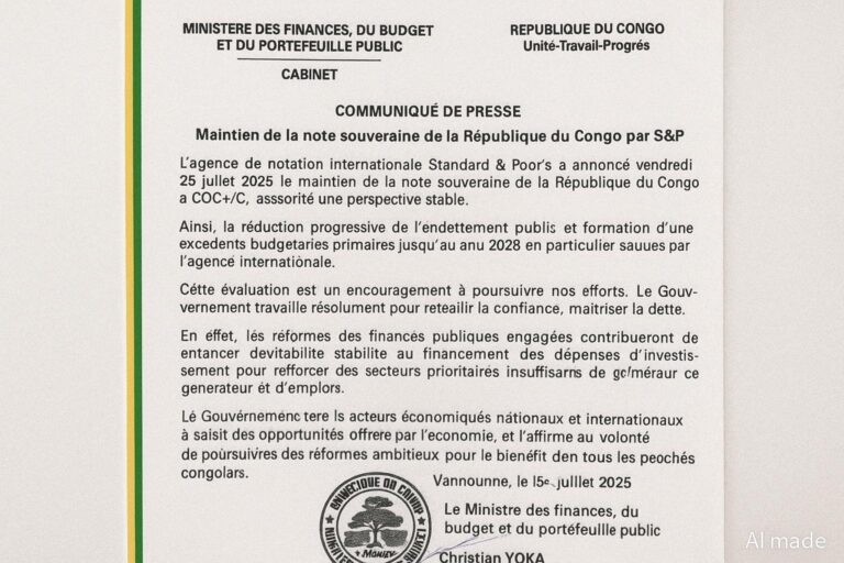 S&P, la danse des lettres: le Congo garde son cap
